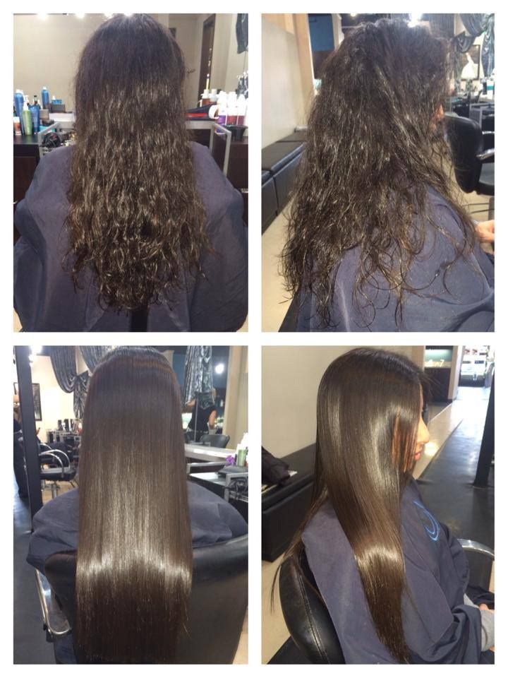 Keratin Hair Treatment before and after