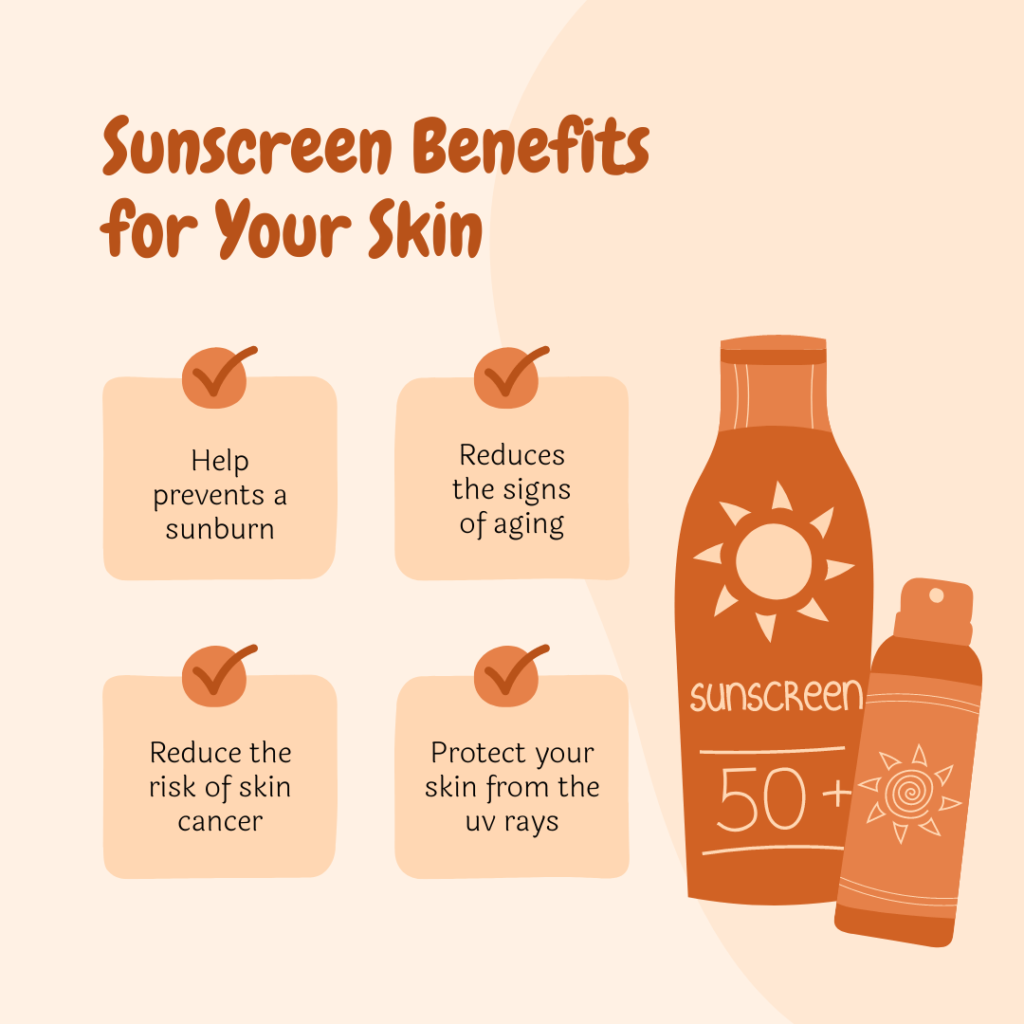Sunscreen benefits for skin